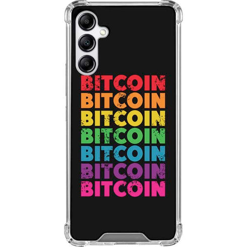 Rainbow Bitcoin Galaxy A15 5G Clear Case